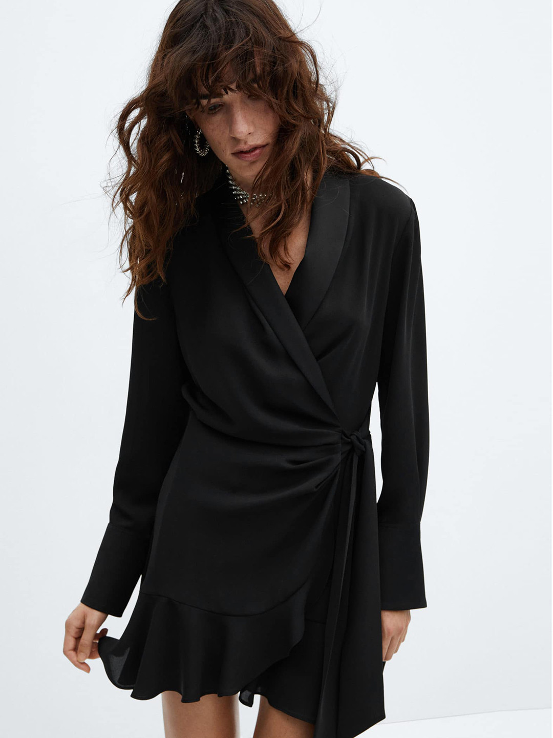 MANGO Mini Wrap Dress