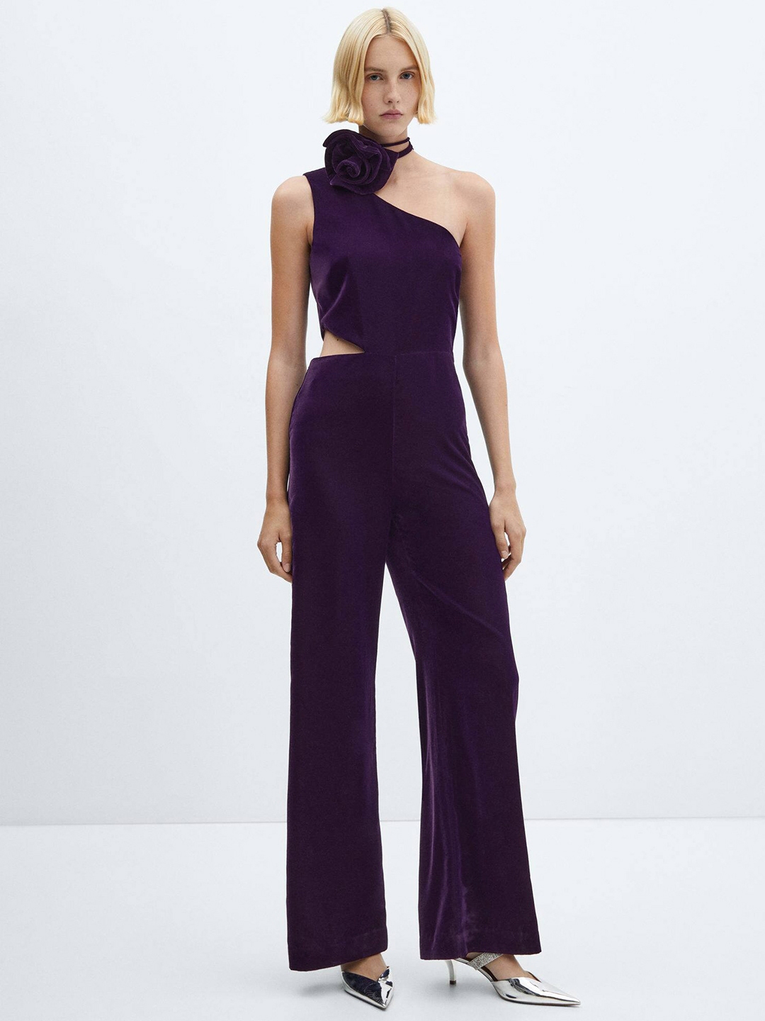 Mango velvet jumpsuit online