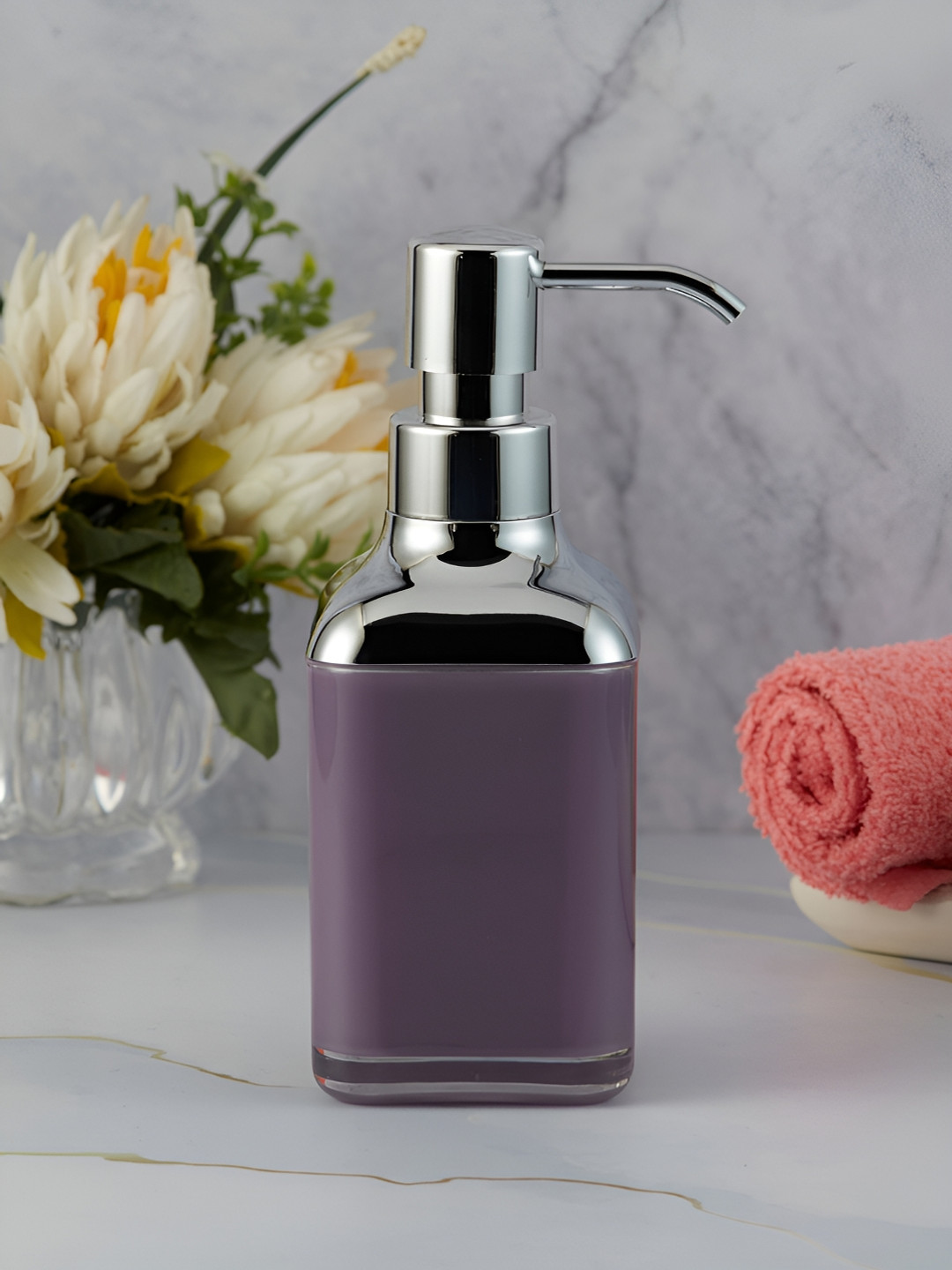Kookee Purple Glossy Acrylic Soap Dispenser