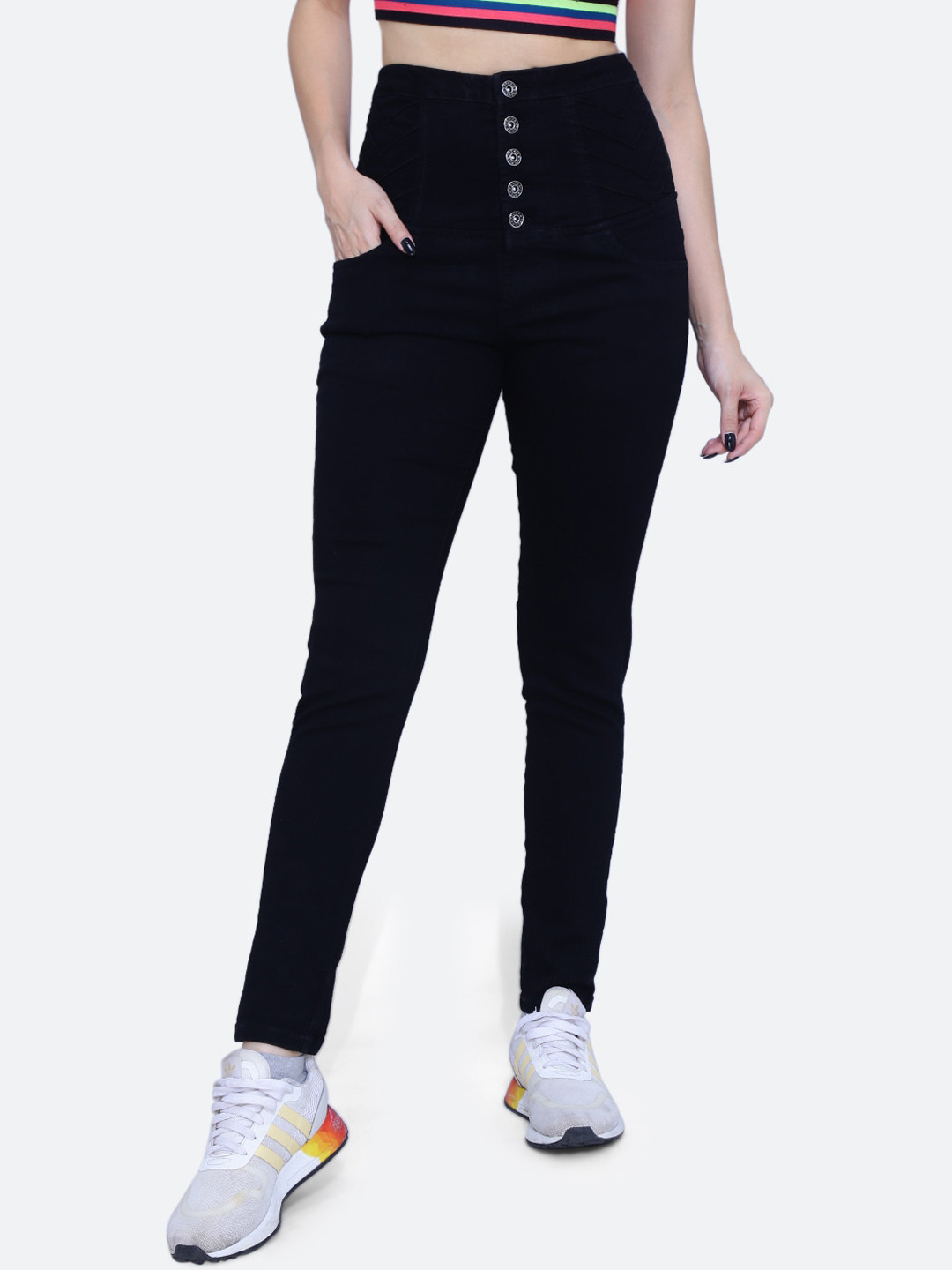 FCK-3 Women Lean High-Rise Stretchable Jeans