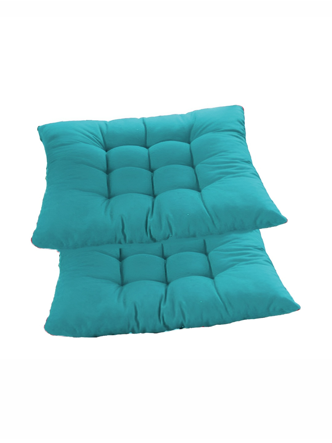 Mom's Moon Sea 2 Pieces Blue Square Shaped Chair Pads