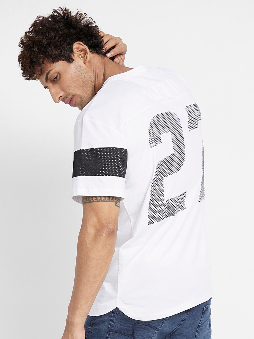 Being Human Typography Printed Pockets Regular Fit T-shirt