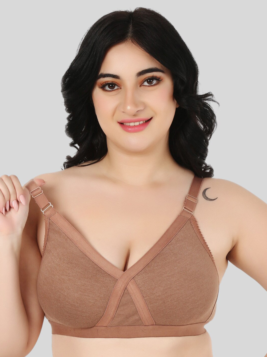 FUNAHME Non Padded Full Coverage All Day Comfort Cotton T-shirt Bra