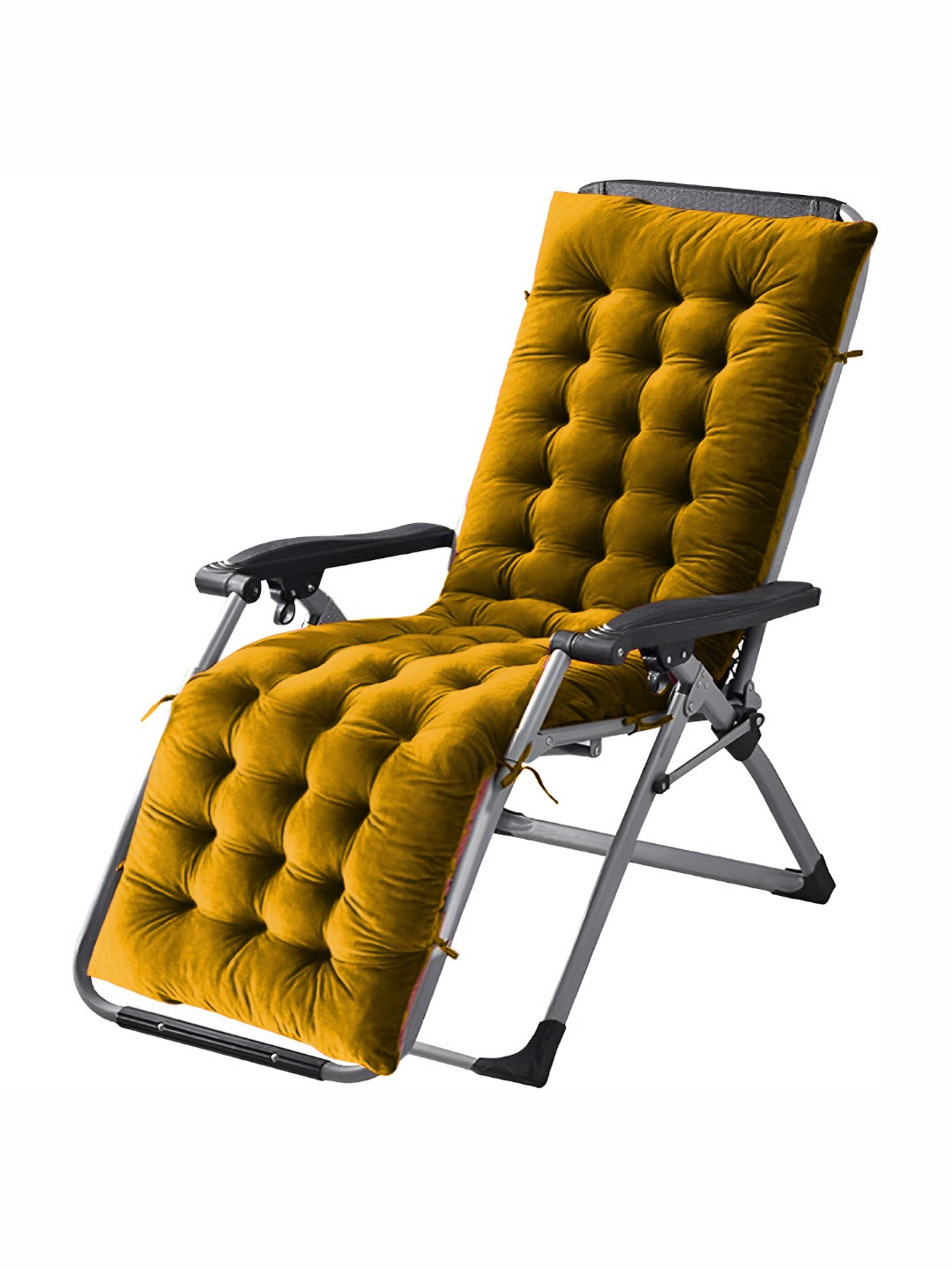 Mom's Moon Gold Toned Velvet Rectangle Shaped Rocking Chair Cushion