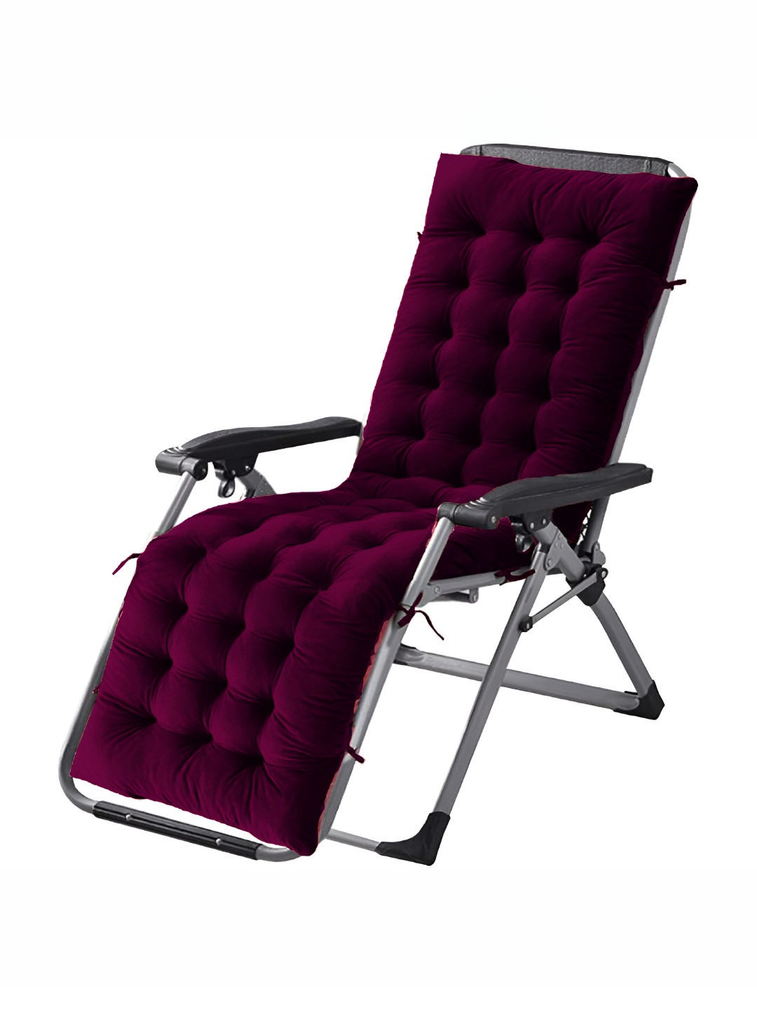 Mom's Moon Purple Velvet Rectangle Shaped Rocking Chair Cushion