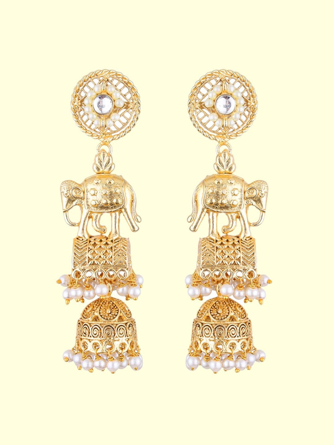 Runjhun Studded Animal Shaped Jhumkas