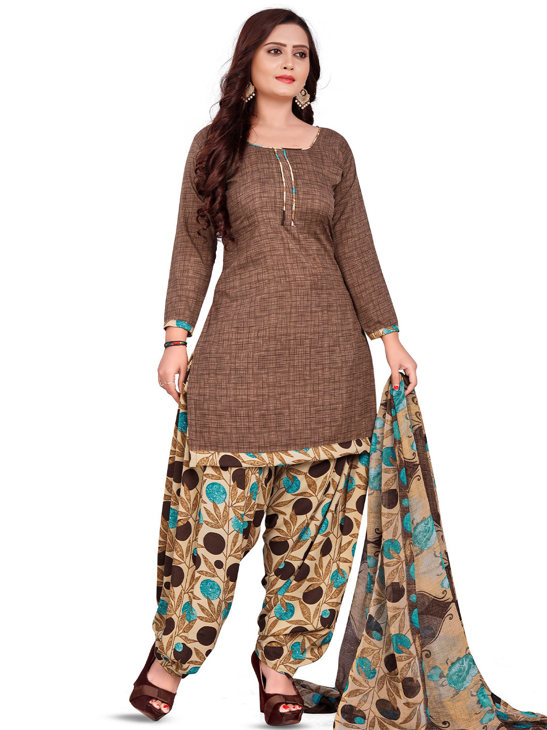 MANVAA Abstract Printed Unstitched Dress Material