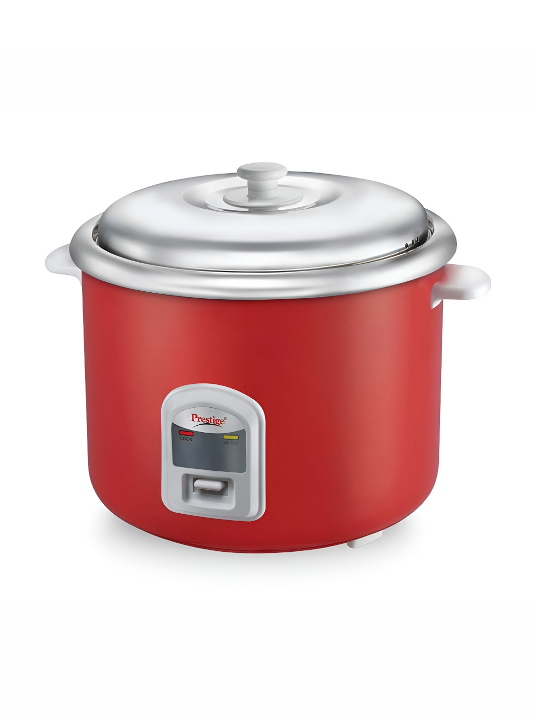 Prestige Delight Cute Red Aluminium 230W Electric Rice Cooker With Fit Lid 2.8L