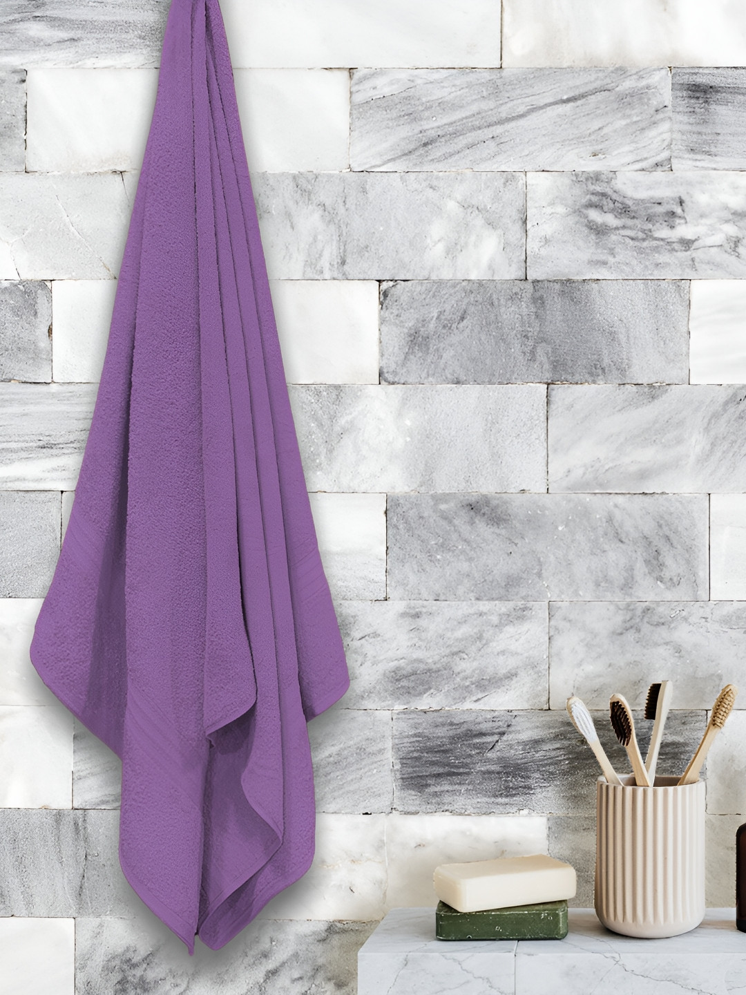 Sassoon Purple Pure Cotton 500 GSM Bath Towel
