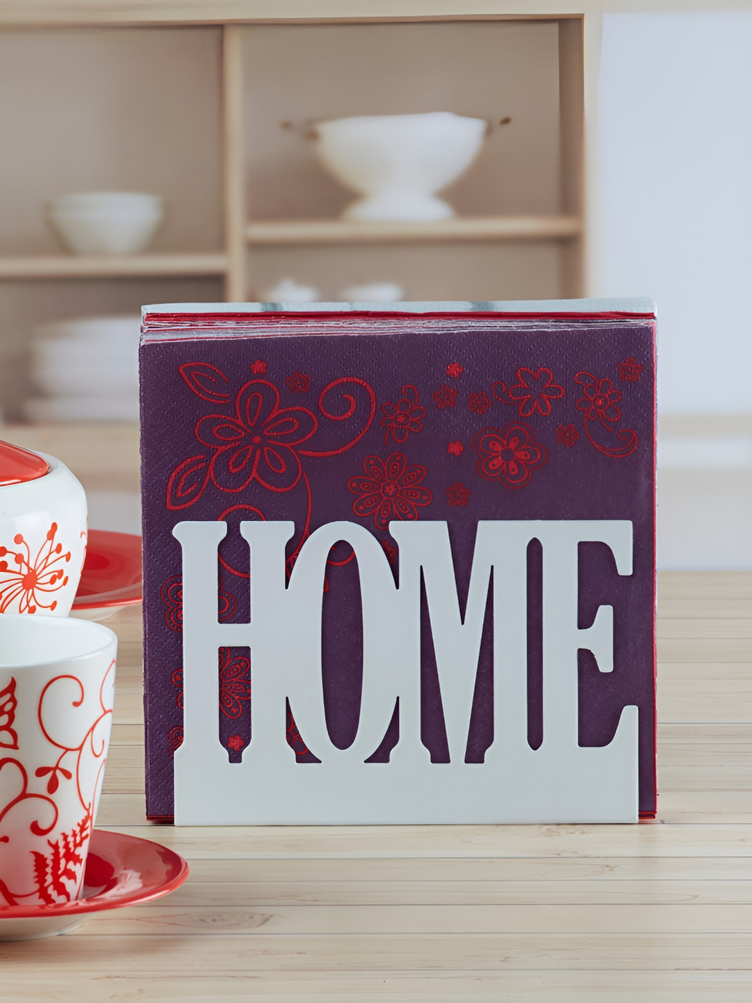 Kookee White Metal Tissue Holder
