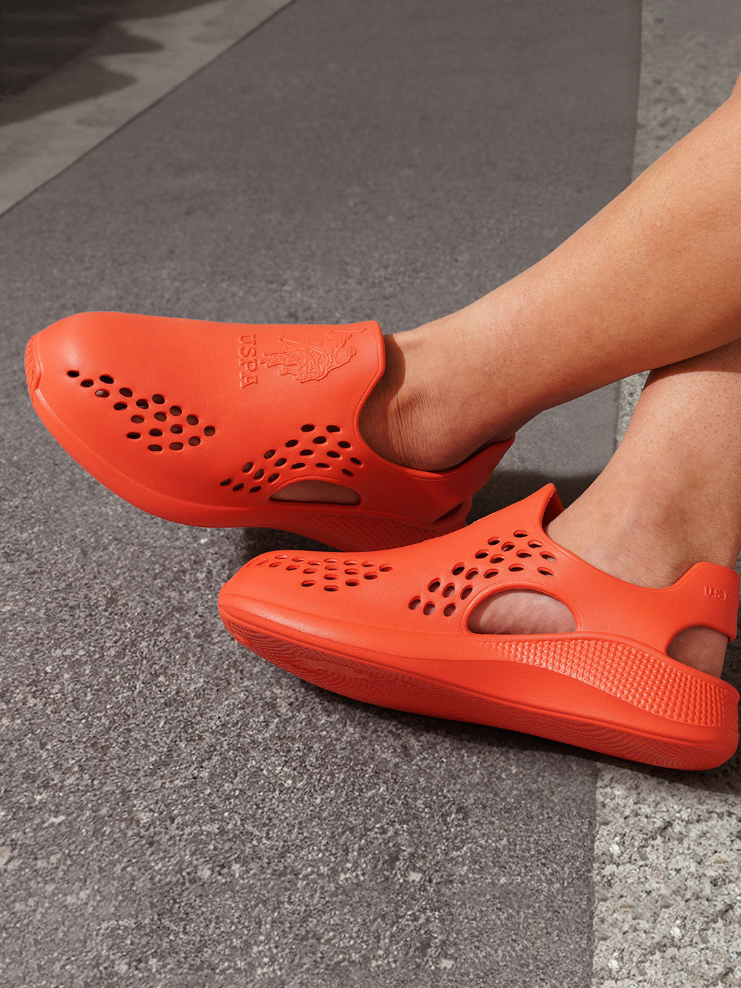 U.S. Polo Assn. Textured Slip-On Shoe-Style Sandals