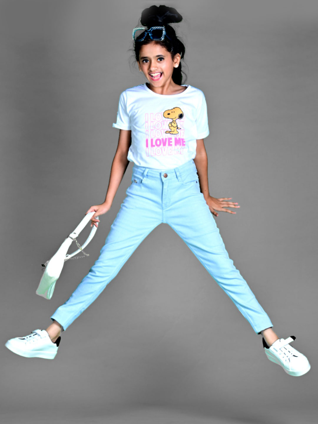 Knit N Knot Girls Clean Look Stretchable Jeans