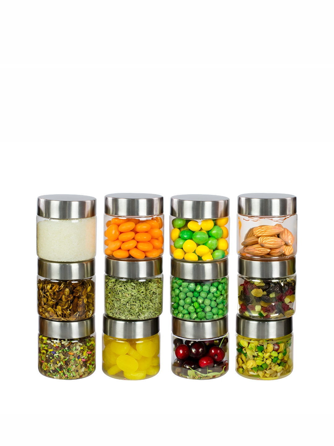 Pearlpet Plus Range White Plastic Dishwasher Safe 12 Piece Screw Top Graduated Container-200ml