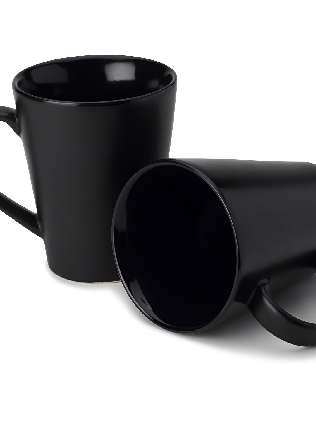 BODHI HOUSE Felicity Black Ceramic Microwave Safe 2 Piece Mugs-350ml