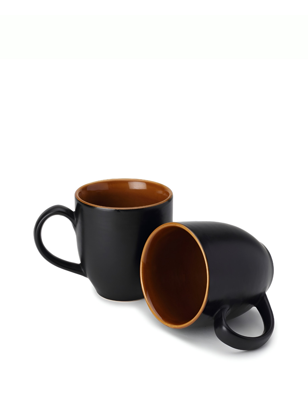 BODHI HOUSE Teachers Day Black Ceramic Microwave Safe 2 Piece Mugs-400ml