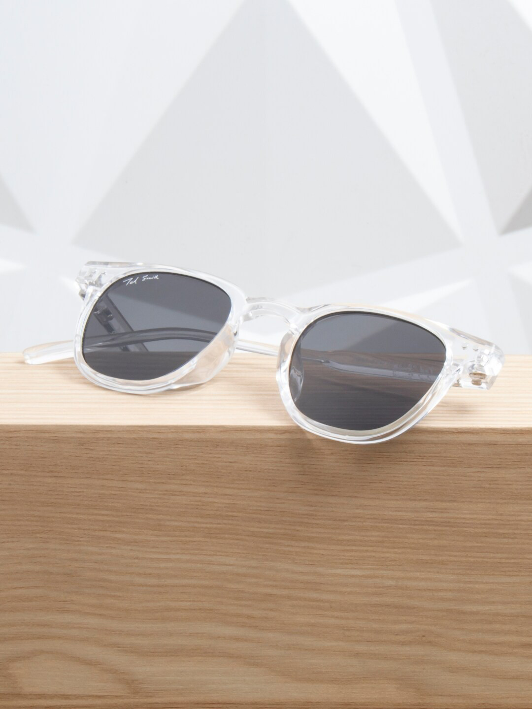 Ted Smith Unisex Wayfarer Sunglasses with UV Protected Lens OPAL_C8