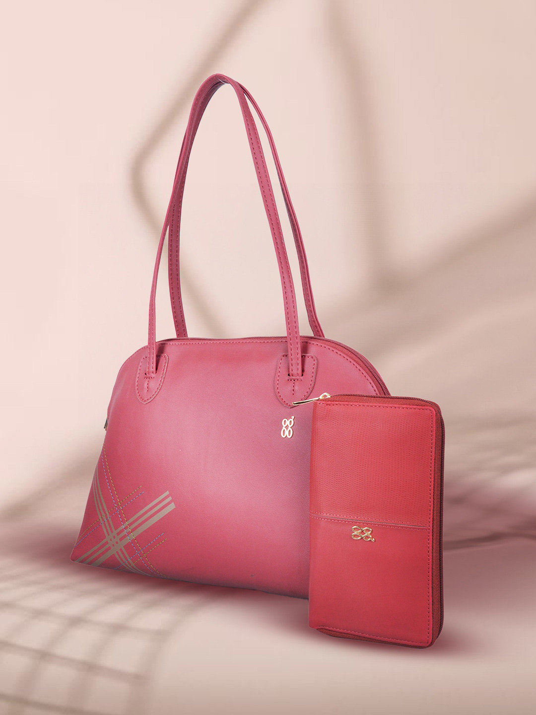 Baggit Structured Shoulder Bag With Wallet