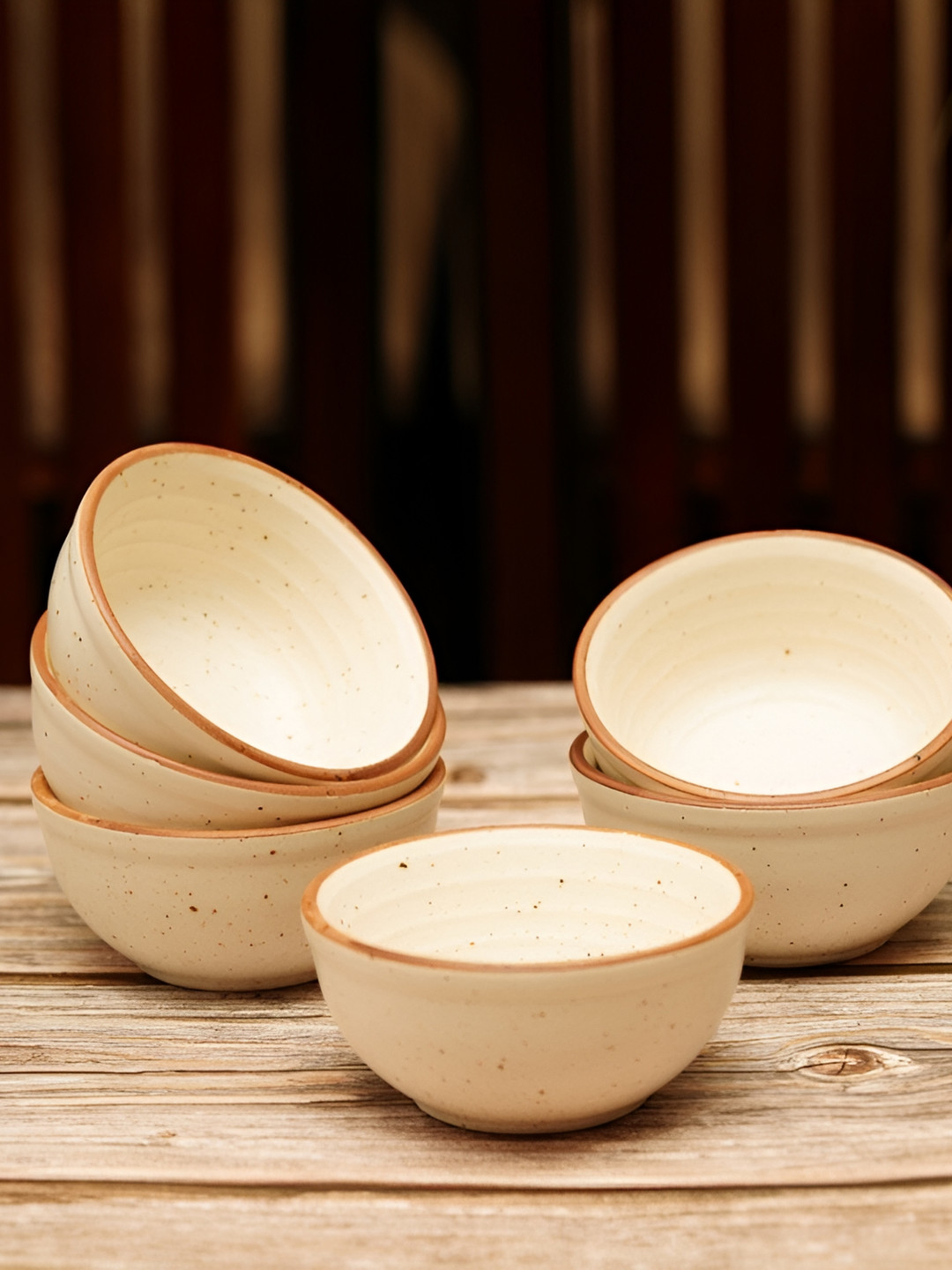 Freakway White 6 Pieces Ceramic Matte Bowls