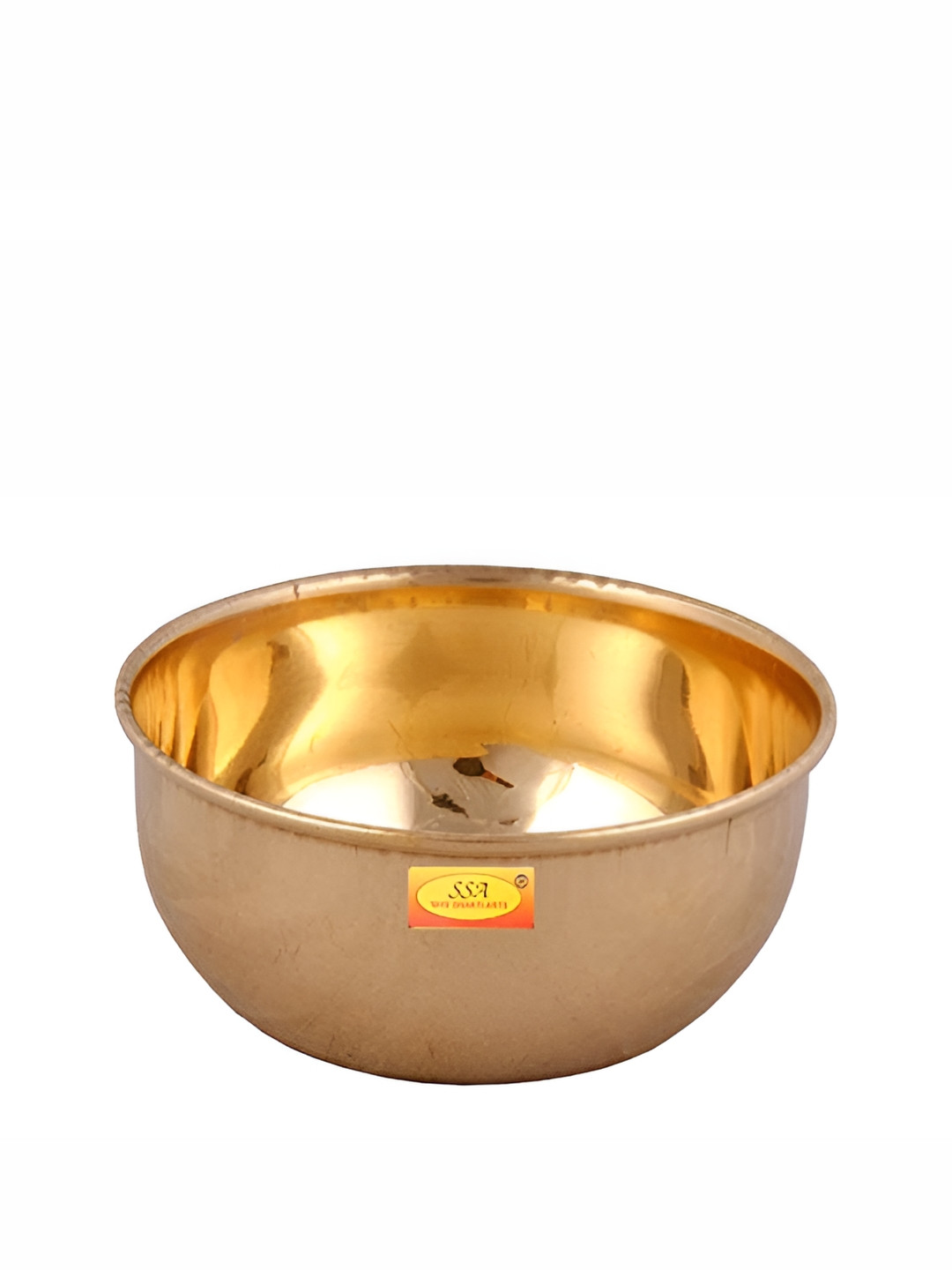 Shivshakti Arts Yellow Glossy Core Brass Bowl 120 ml