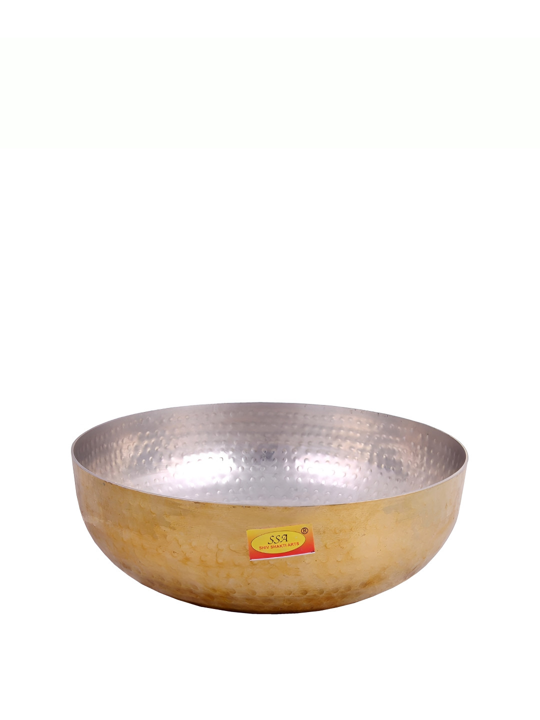 Shivshakti Arts Yellow Brass Kadhai 3 L