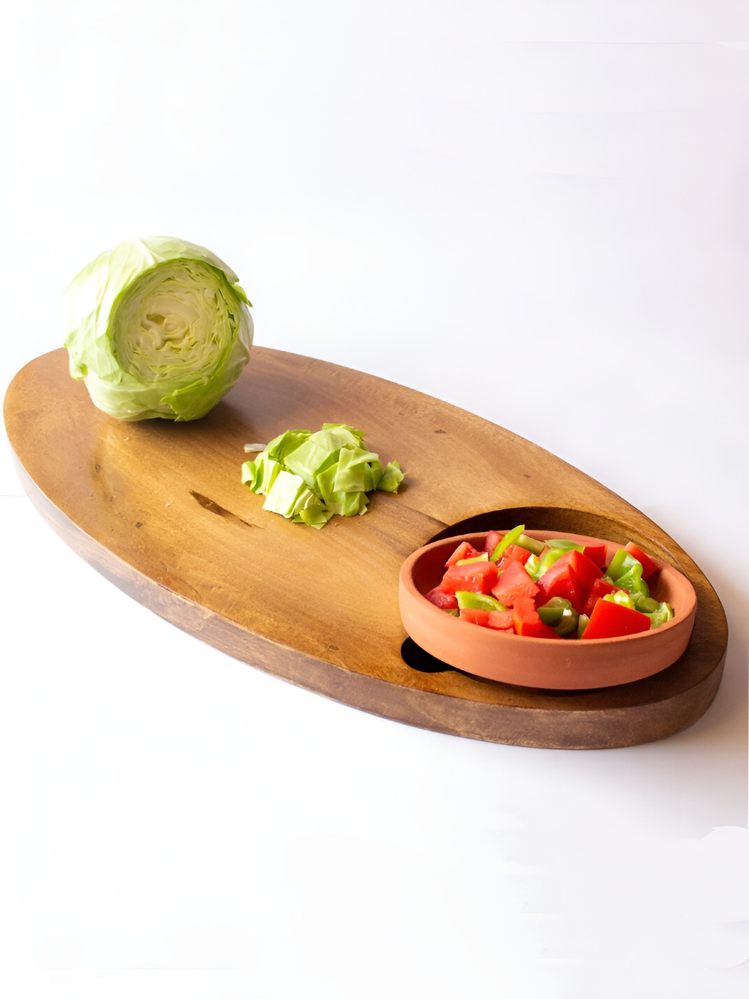 BYORA HOMES Brown Wood Chop Up Board