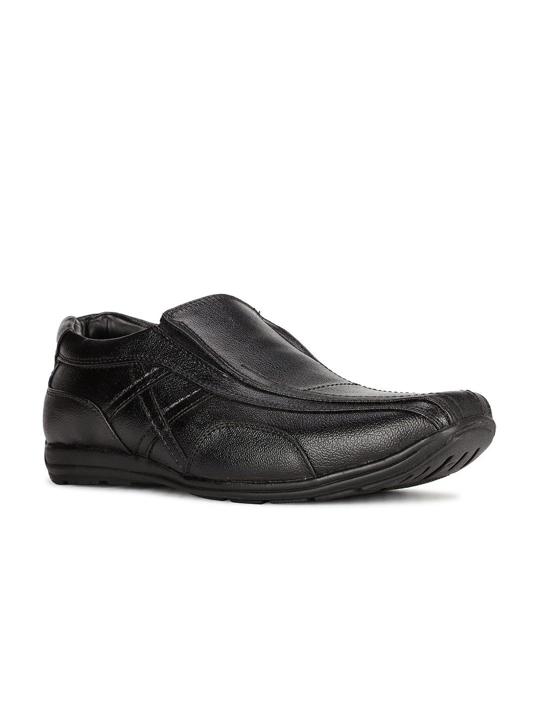 Bata Men Textued Square Toe Slip-On Shoes