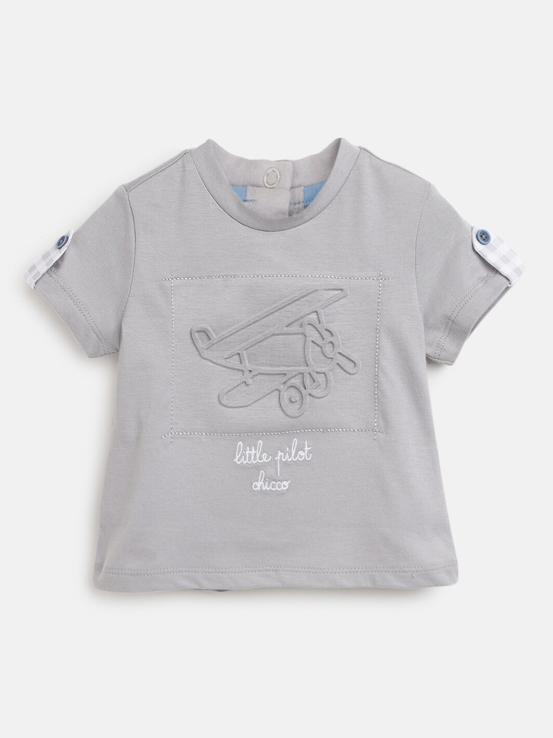 Chicco Infant Boys Self Design Graphic Cotton T-Shirt