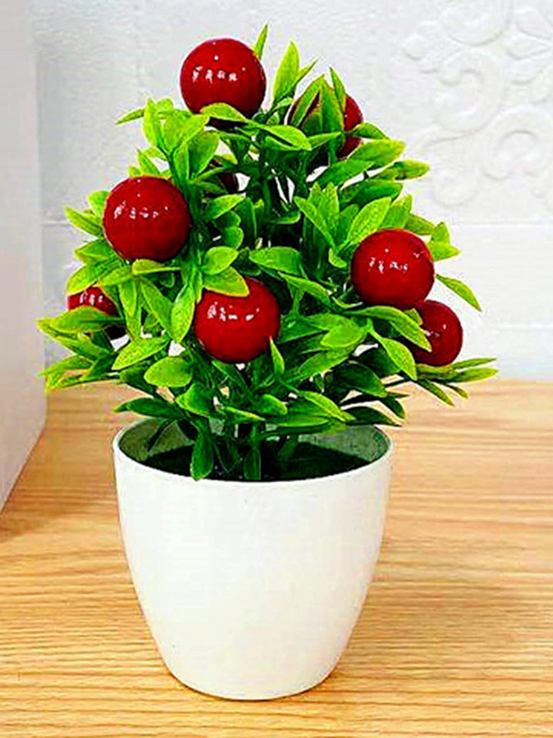 KAAF Red & Green Artificial Plant Cherry