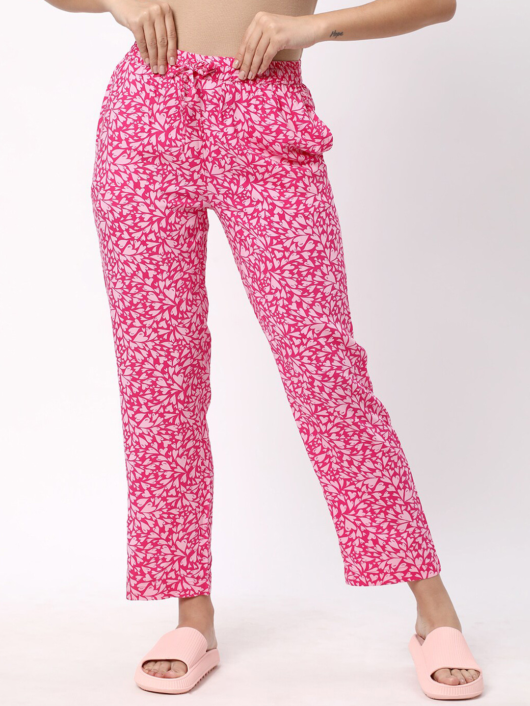 R&B Women Printed Mid-Rise Lounge Pant