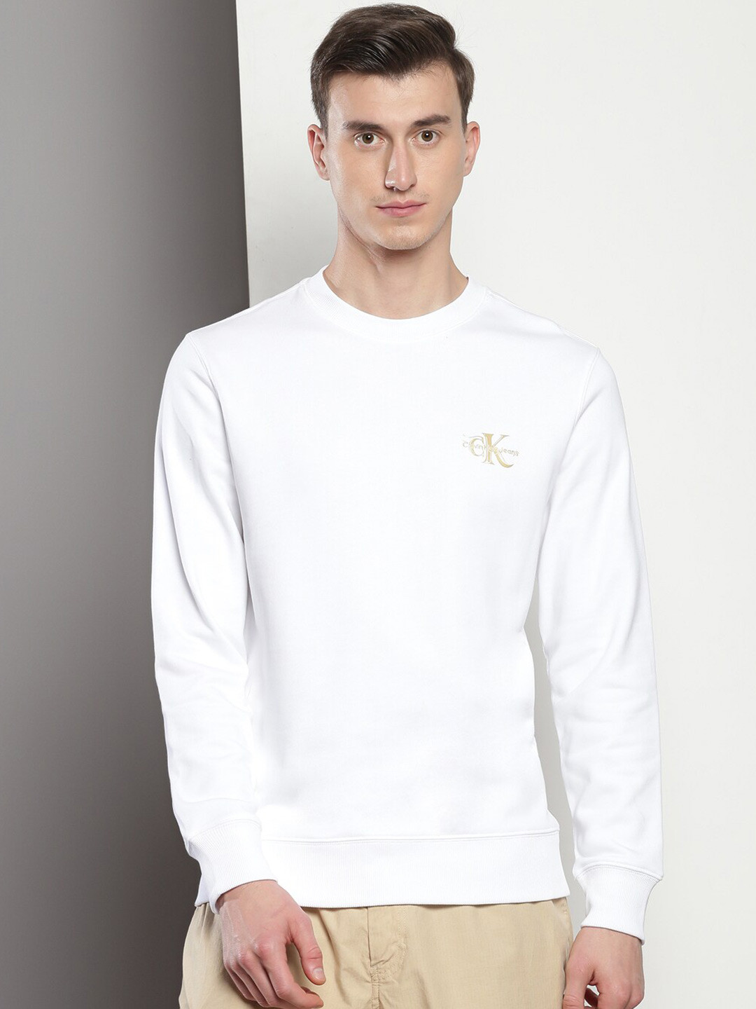 Calvin Klein Jeans Long Sleeve Cotton Pullover