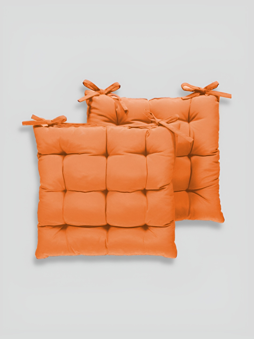 Angel Mommy Orange 2 Pieces Chairpad Back Support Square Shaped Cushions