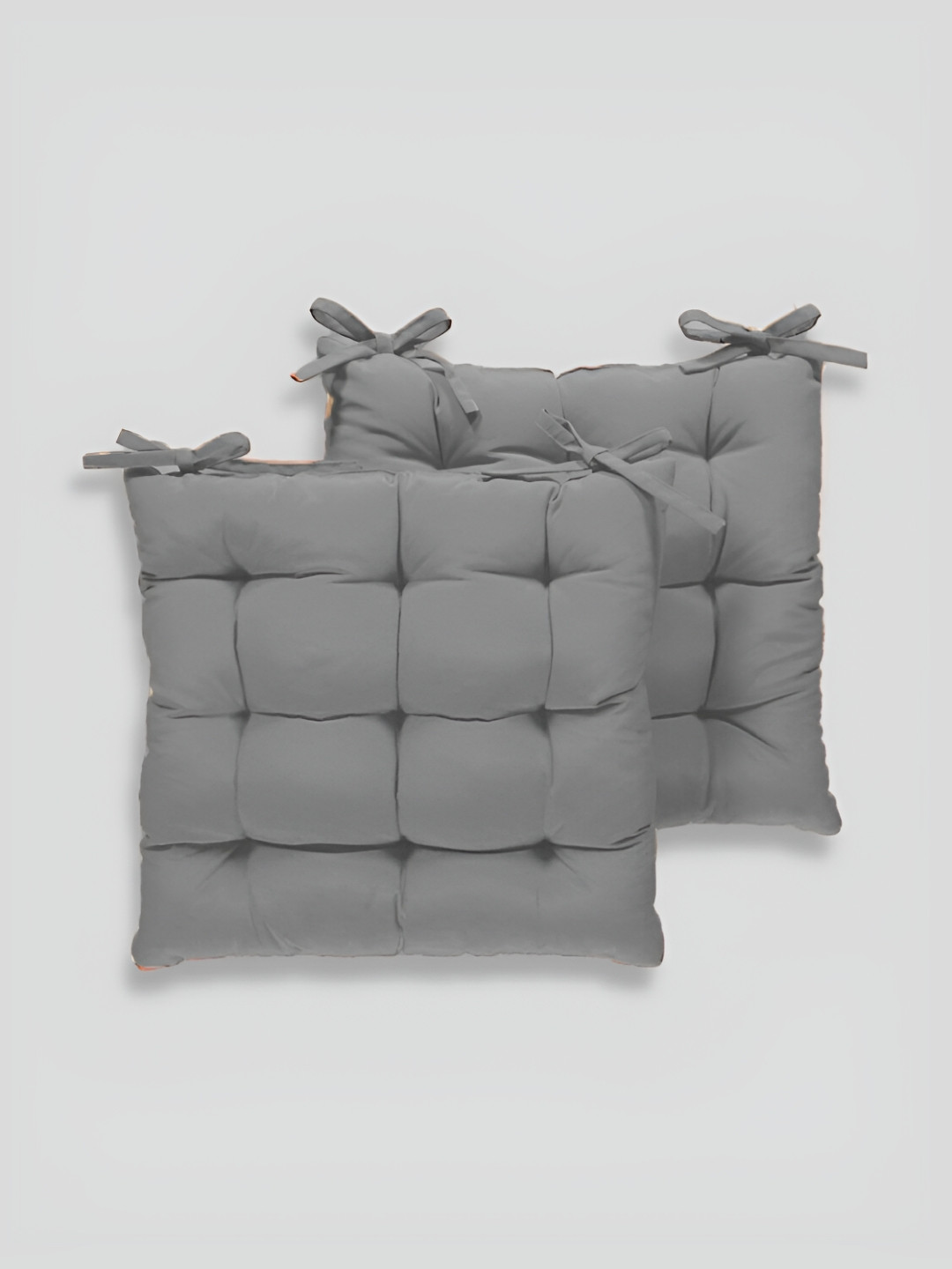 Angel Mommy Grey 2 Pieces Chairpad Back Support Square Shaped Cushions