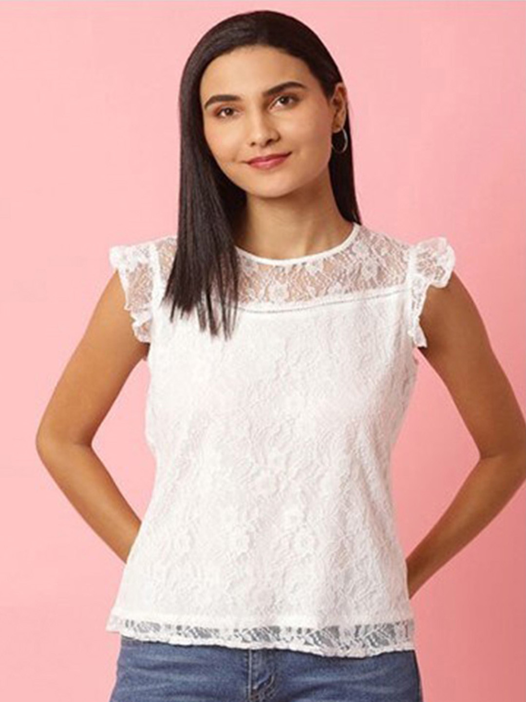 Aila Self Design Cotton Top