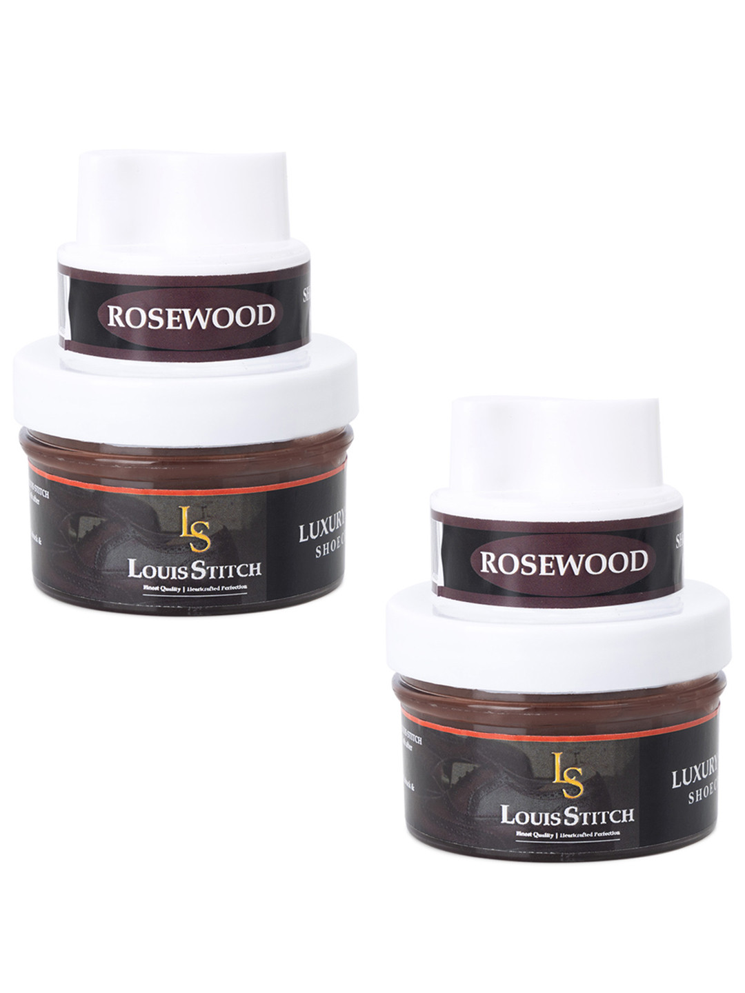LOUIS STITCH Pack Of 2 Maroon Leather Shoe Cream