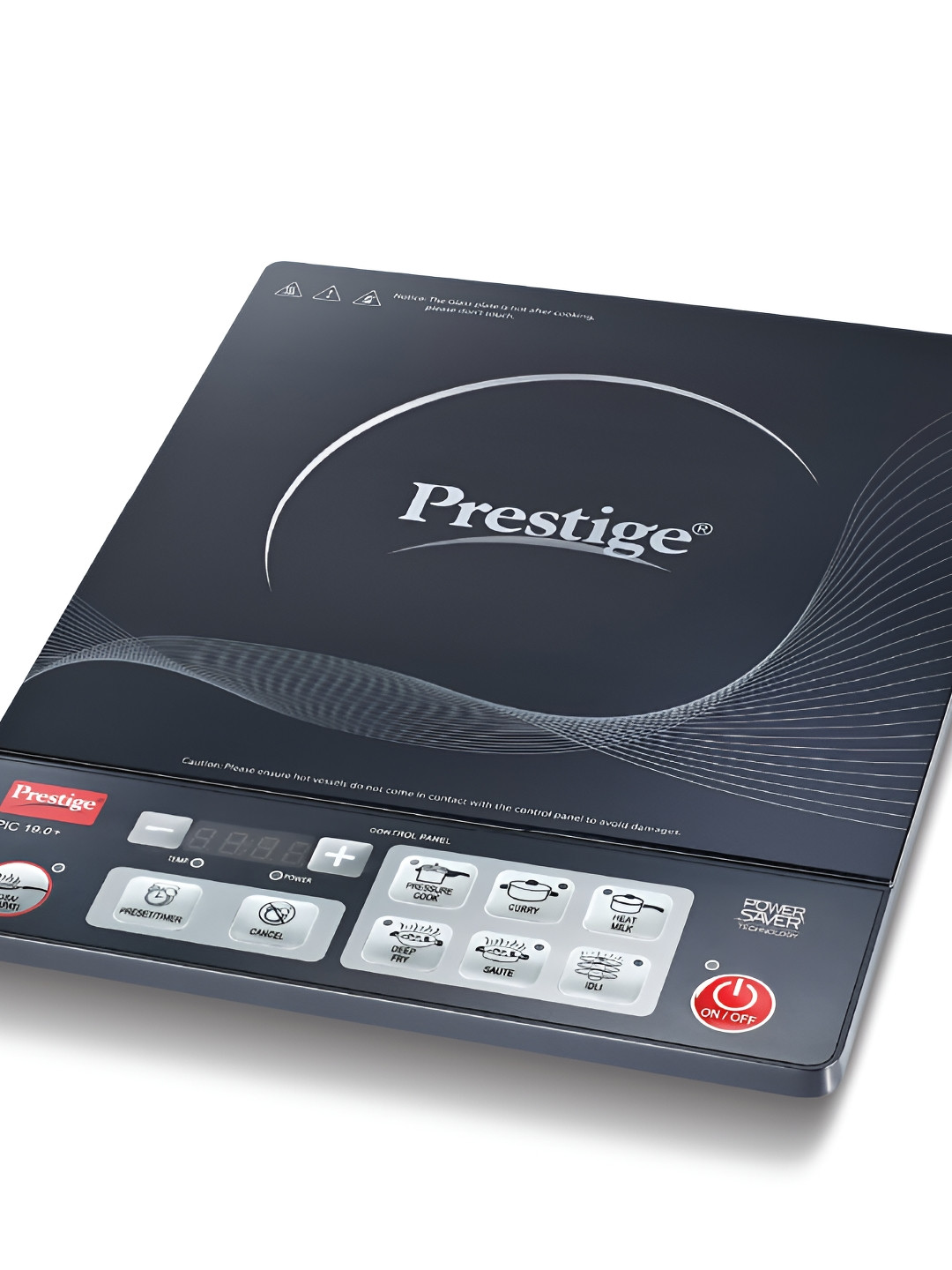 Prestige Black PIC 19.0 Plus Induction Cooktop 1900W With Indian Menu Options