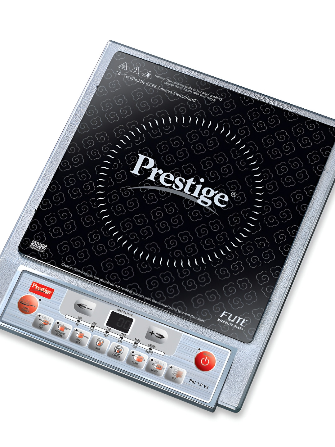 Prestige Black & Grey PIC 1.0 V2 Induction Cooktop 1900W With Indian Menu Options