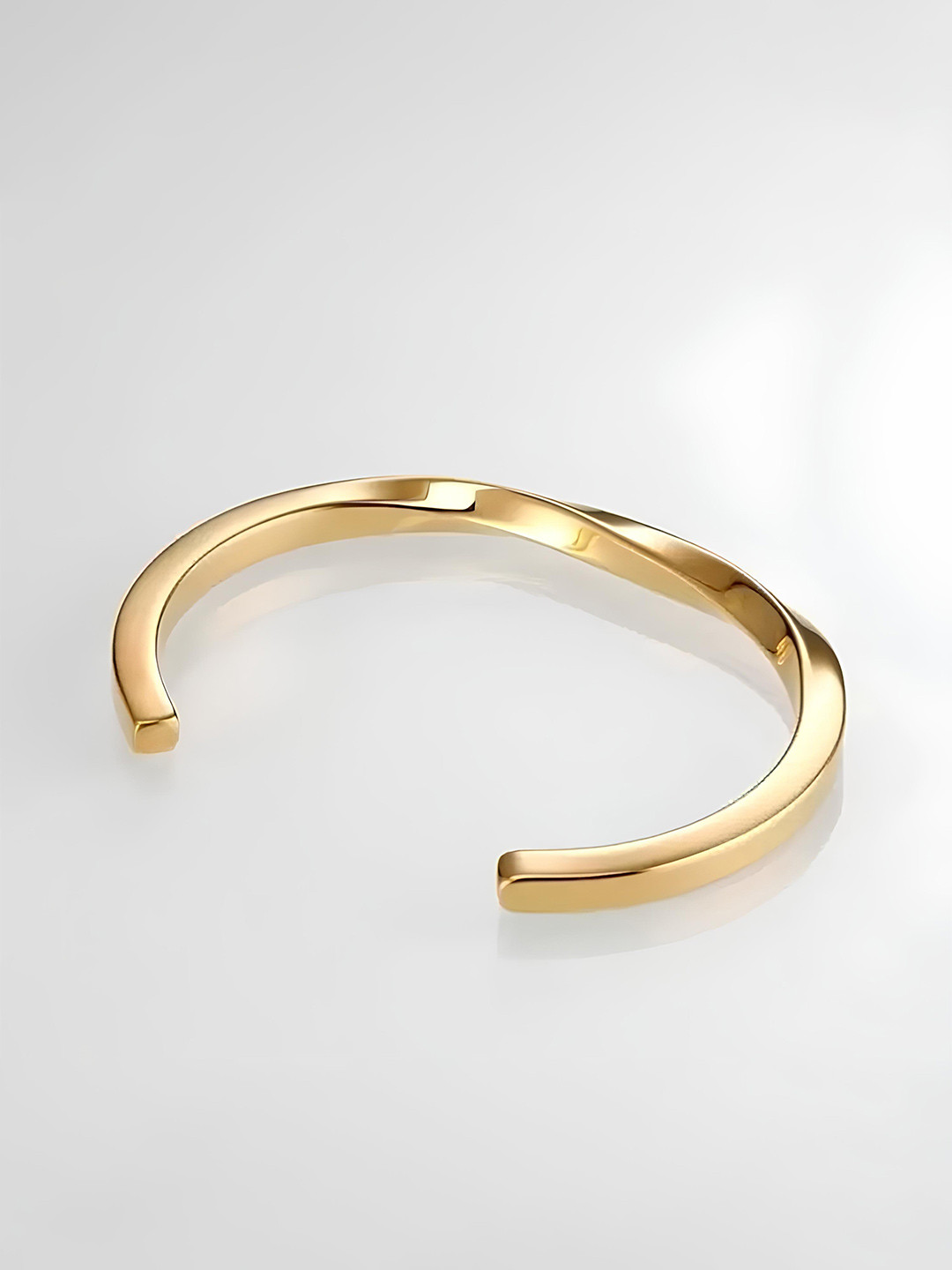 KARISHMA KREATIONS Unisex Gold Plated Twisted Kada Bracelet