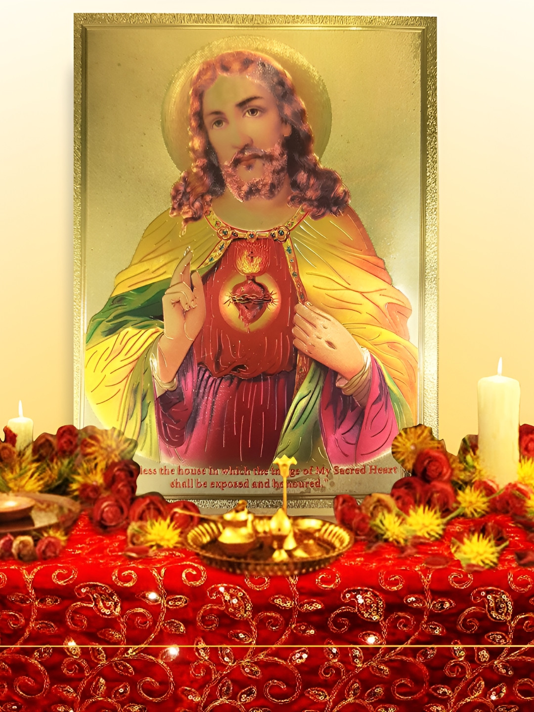 Hawai 24k Gold Plated Jesus Christ Wall Art