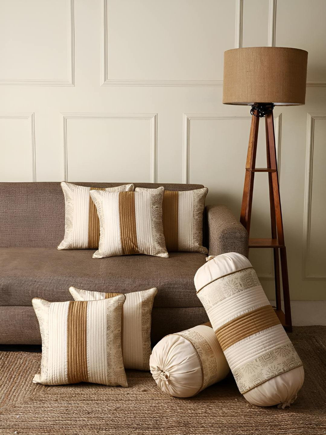 Stuff N' Fluff Abstract Polyester Quick-Dry 7 Pcs Textured Cushion Covers -15.7x15.7In