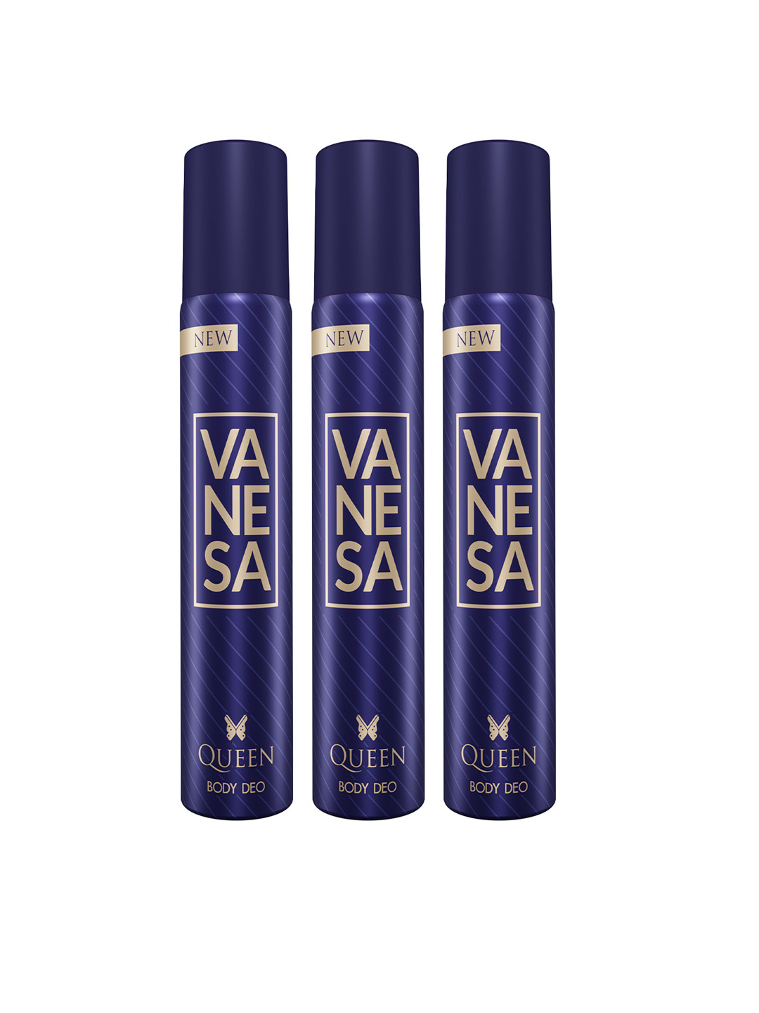 Vanesa Women Set of 3 Queen Nano Body Deodorant Spray - 20 g Each
