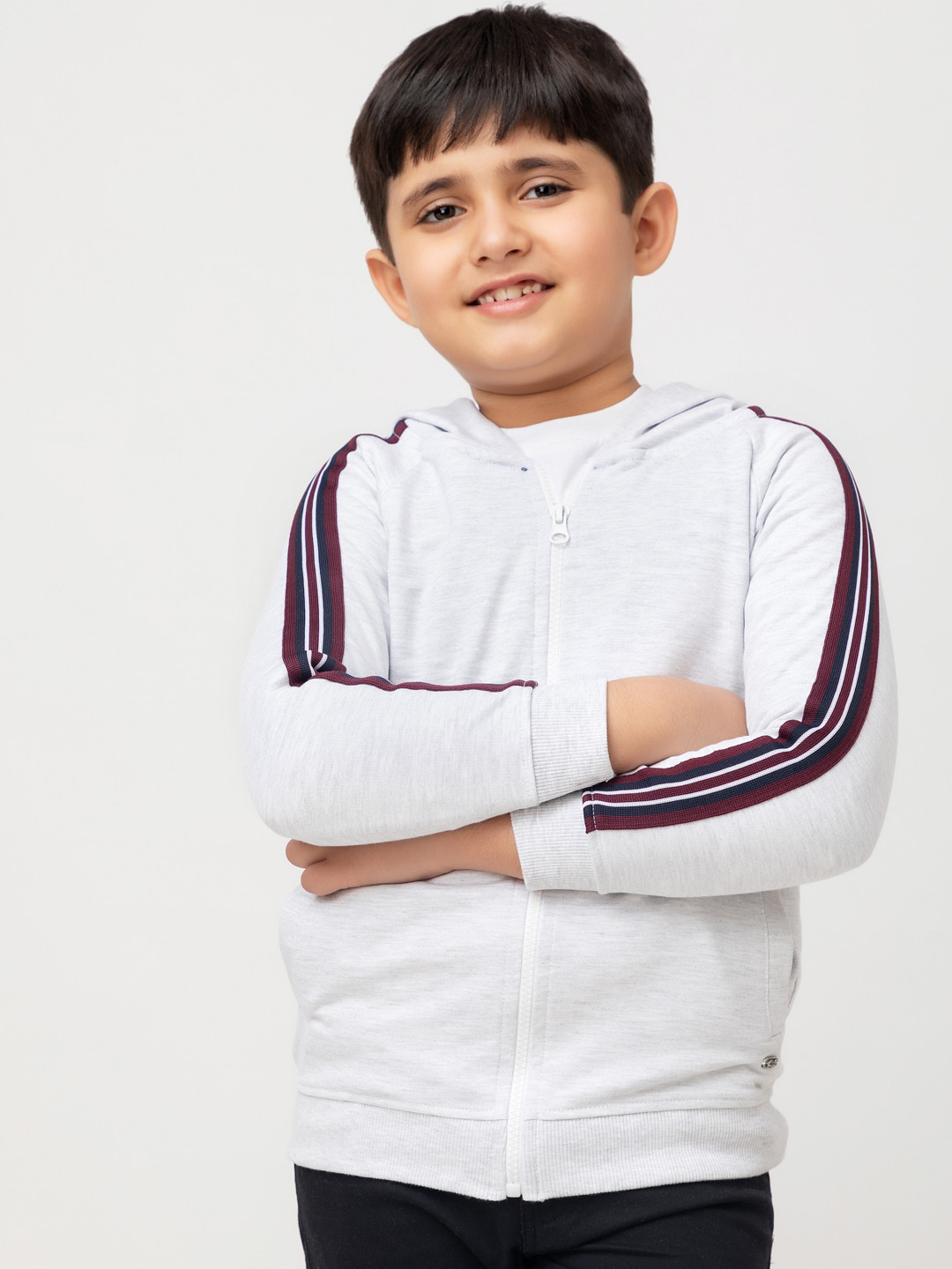 Purple United Kids Boys Fleece Hooded Jacket