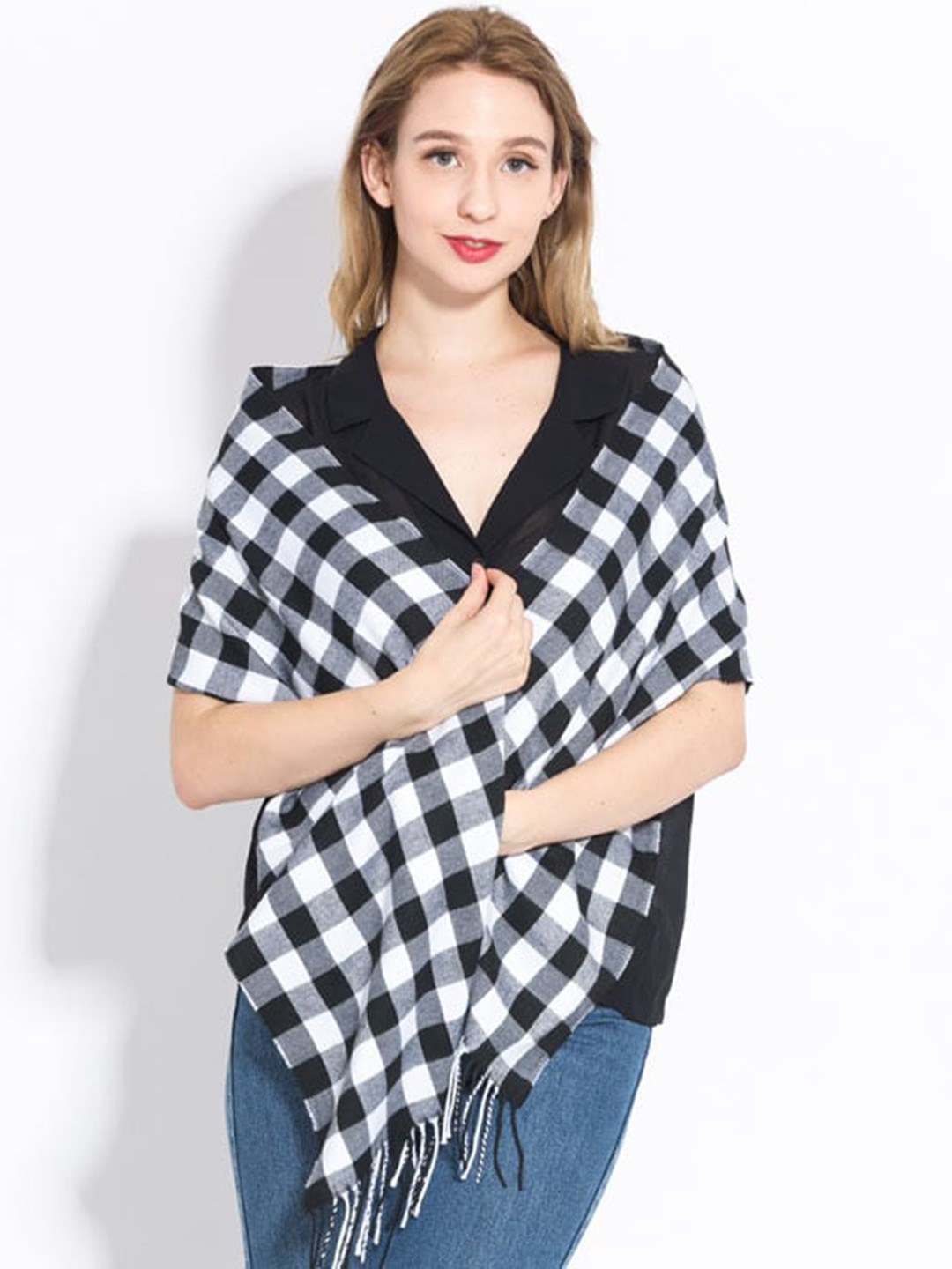 Alexvyan Checked Woolen Cashmere Winter Muffler