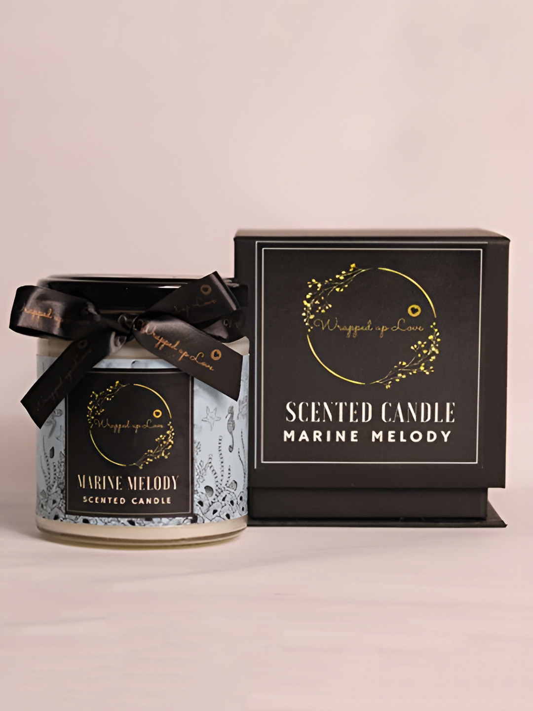Wrapped up Love Marine Melody Scented 1 Wick Solid Geometric Regular Jar Candles