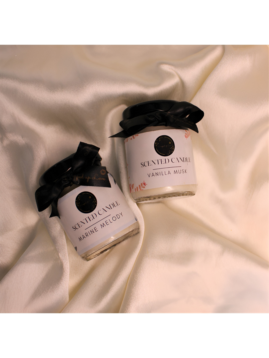 Wrapped up Love Mini 2Pcs Vanilla Musk and Marine Melody Solid Jar Candles