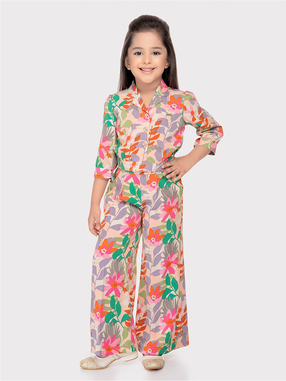 Tiny Baby Girls  Printed Shirt with Palazzos
