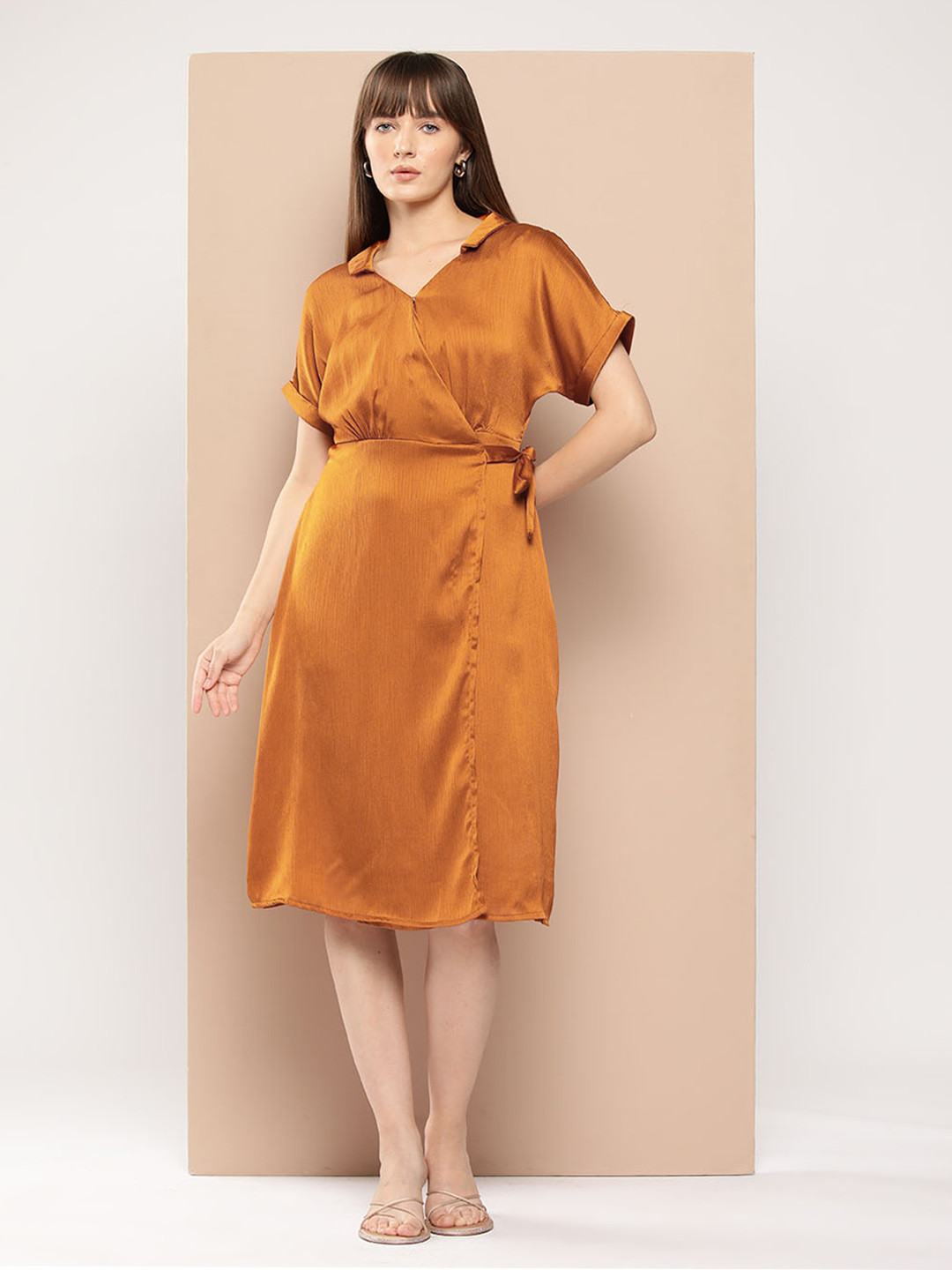 Chemistry Waist Tie-Up Wrap Dress