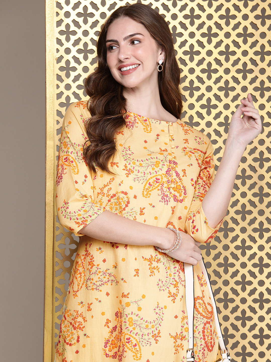 House of Pataudi Jashn Pure Cotton Ethnic Motifs Printed Kurta