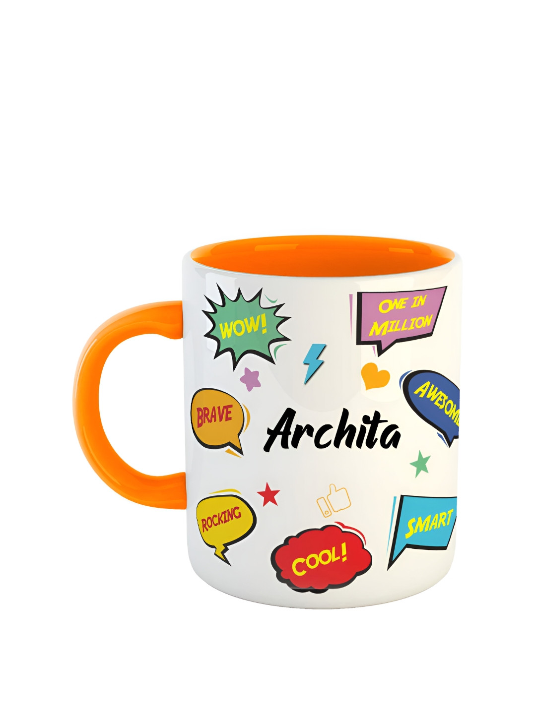 ARTBUG Hearth Collection Ville De Platine White Typography Ceramic Microwave Safe Mug-350ml