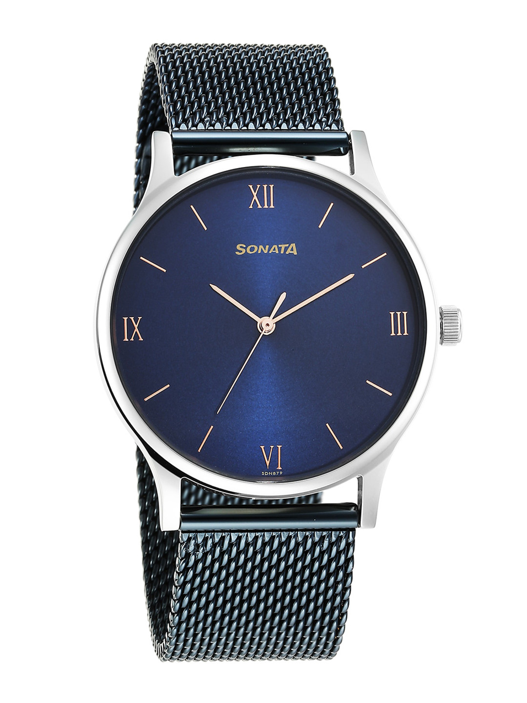 Sonata Men Water Resistance Stainless Steel Analogue Watch 77105KM02