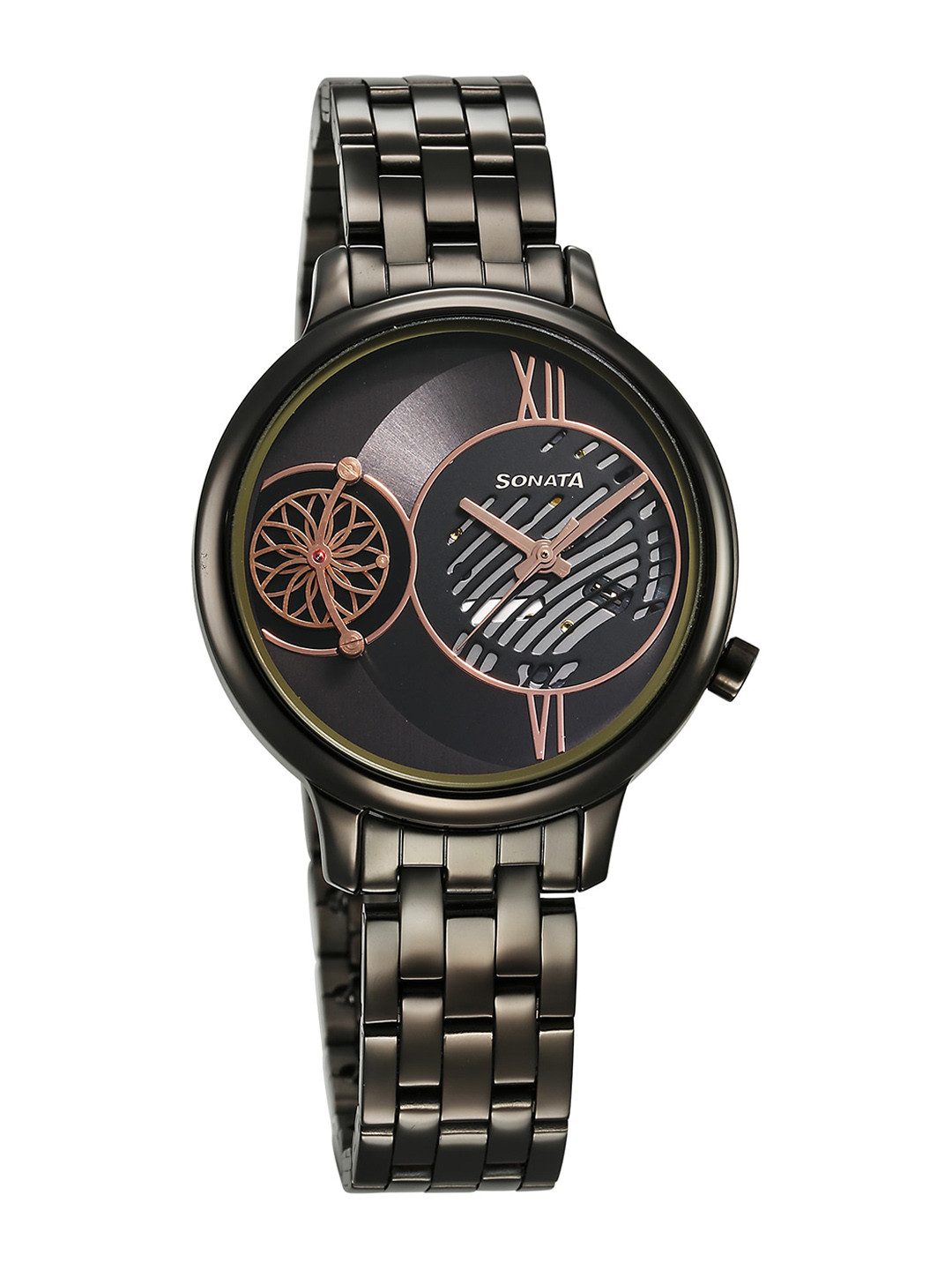 Sonata Women Water Resistance Stainless Steel Analogue Watch 8190QM01